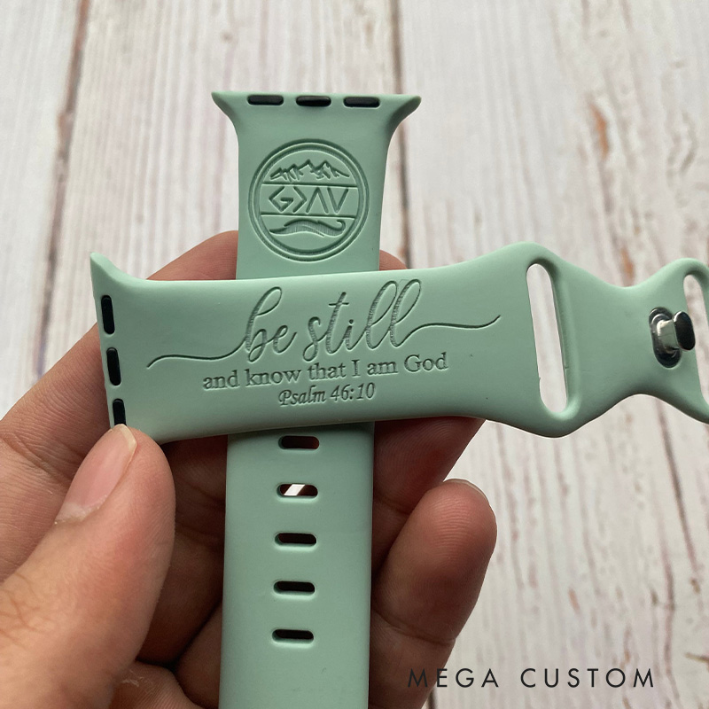 Personalized Christian Collection Silicone Watch Band with Bible Verses for Apple Watch Religious Messages Watch Band Christian Gift