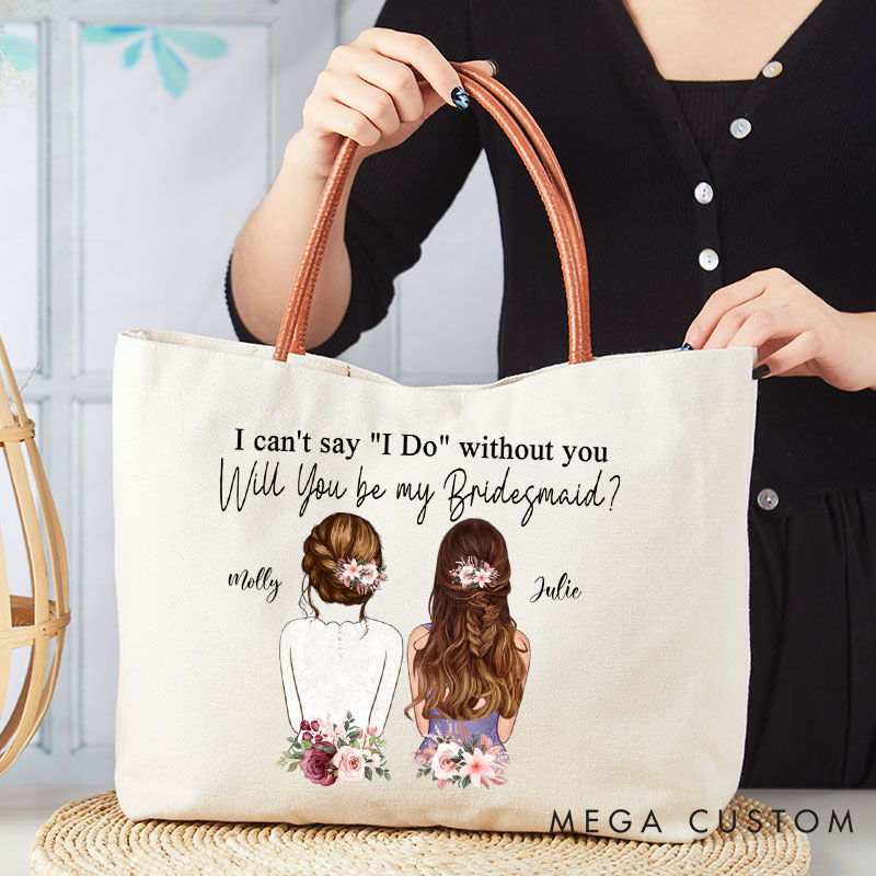 Personalized Bridesmaid Burlap Tote Bag Bride and Bridesmaid Totes Wedding Bridesmaid Gift Bag 