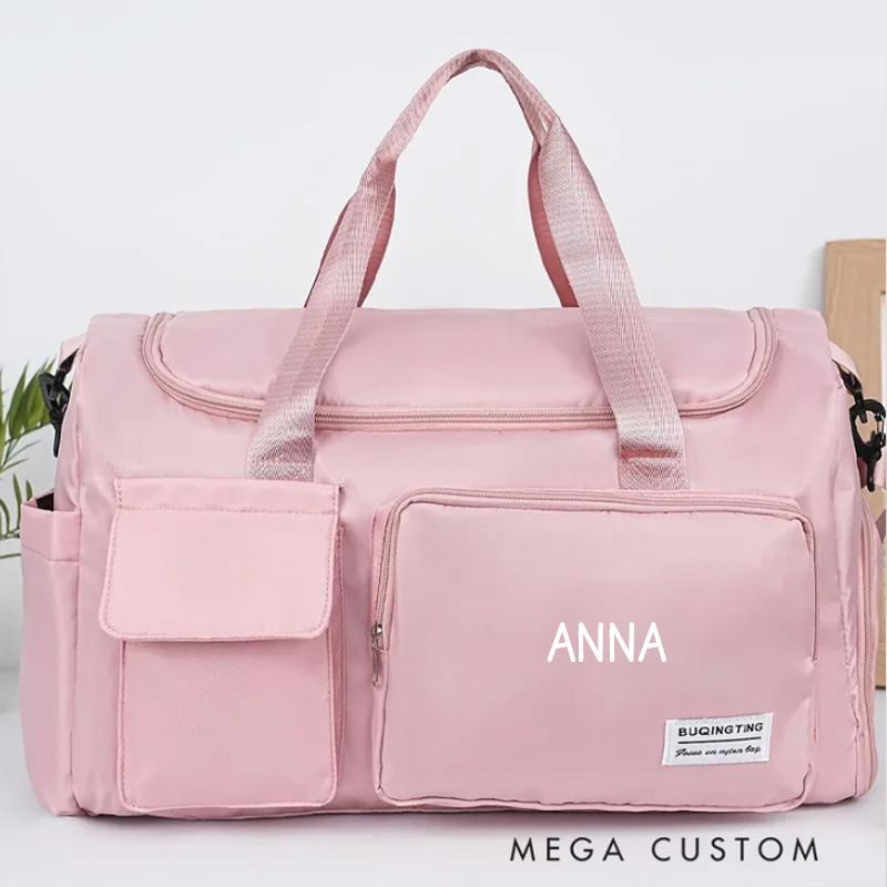 Personalized Fitness Duffel Bags Monogram Training Gym Bag with Multiple Compartments for Gym Lovers 