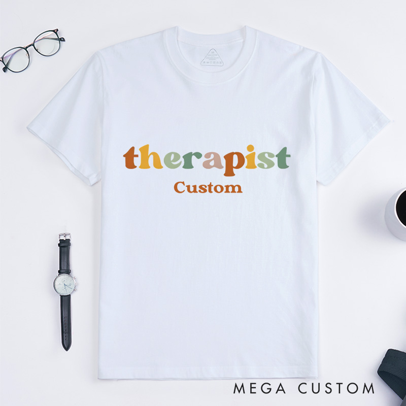 Personalized Colorful Positive Mental Health Advocacy Support T-shirt