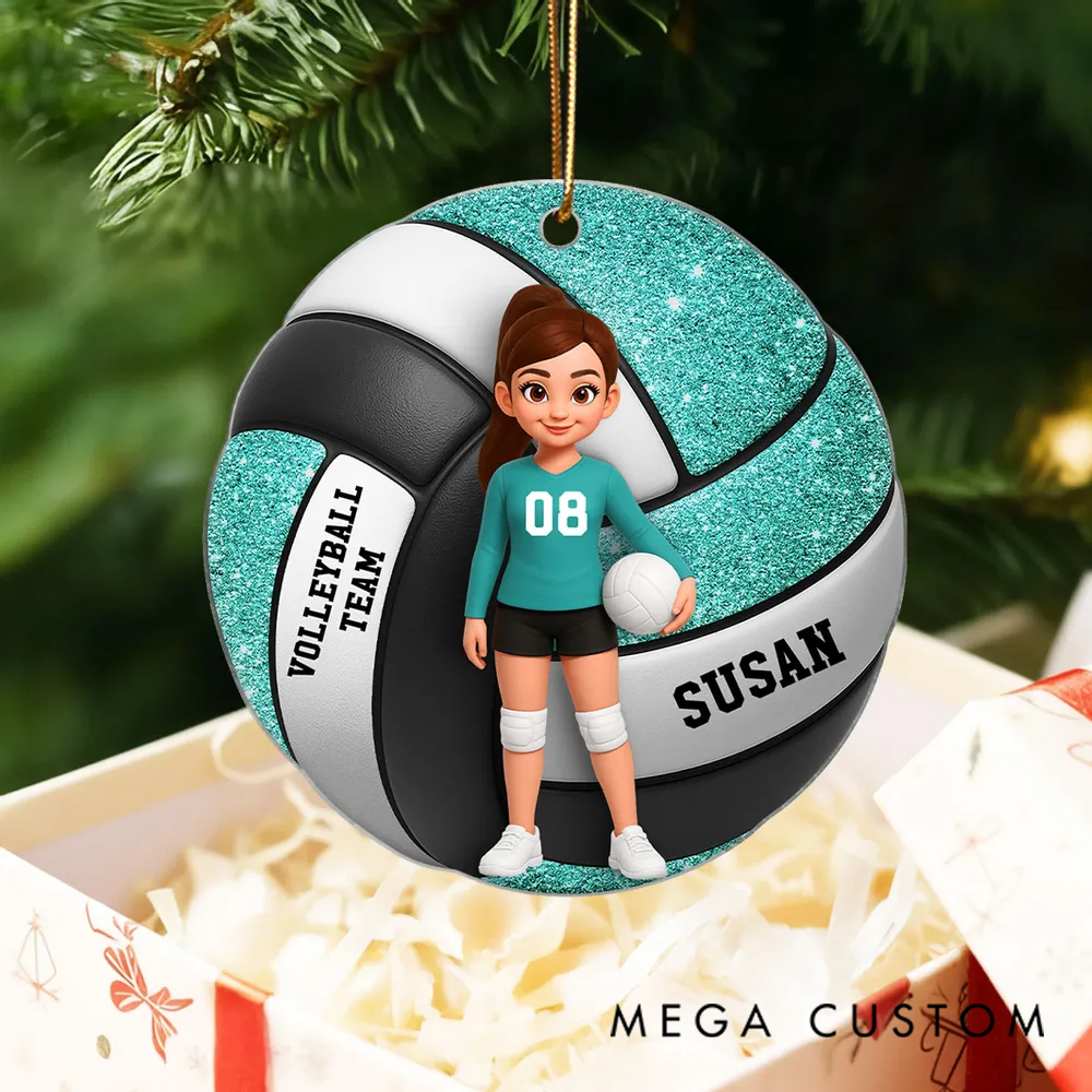Personalized Acrylic Ornament-Volleyball Girl 3D Effect 