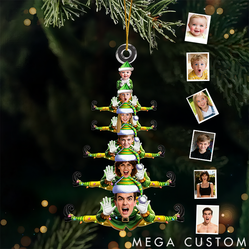 Personalized Christmas Ornament with Photo Acrylic Ornament Personalized Christmas Gifts for Family