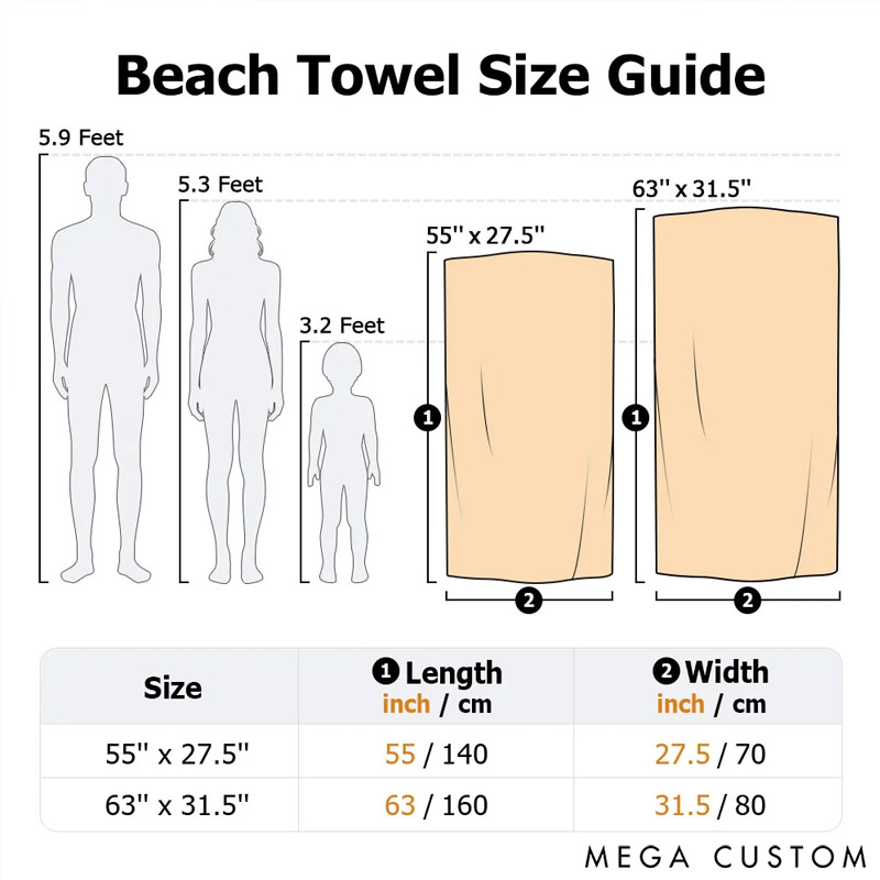 Personalized Name Beach Towel Gift for Travel Lovers