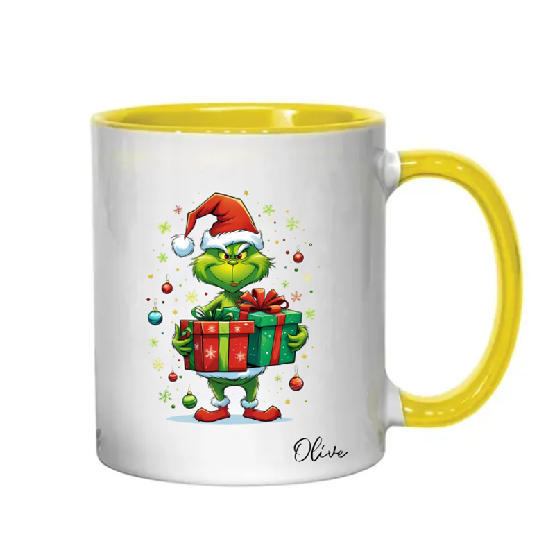 Personalized Mug Funny Grinch Figure Gift Idea for Christmas for Family