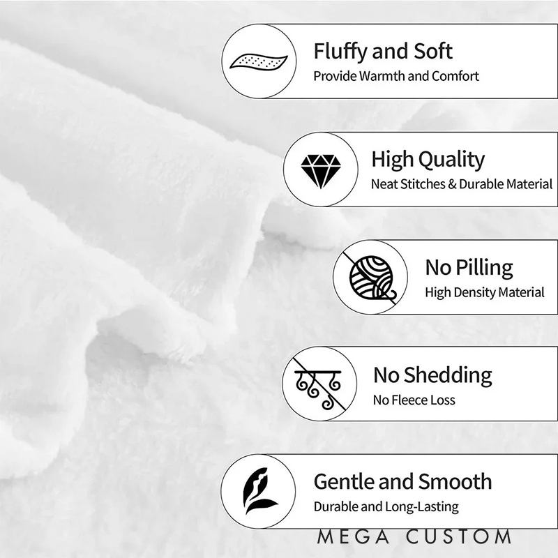 Personalized Classic Cartoon Bear's Friends Theme Kid's Blanket with Name for Baby Shower Birthday Children's Day