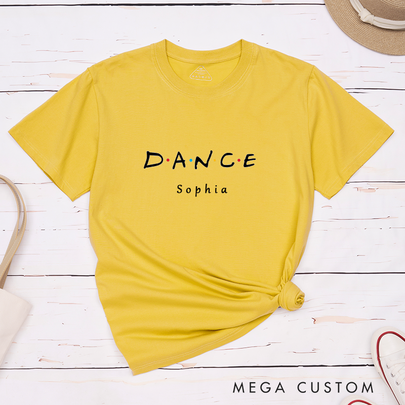 Personalized Dance simple letter design Classic T-Shirt Custom Name Unique Gift for Ballet Enthusiasts Classic Apparel for Men and Women 