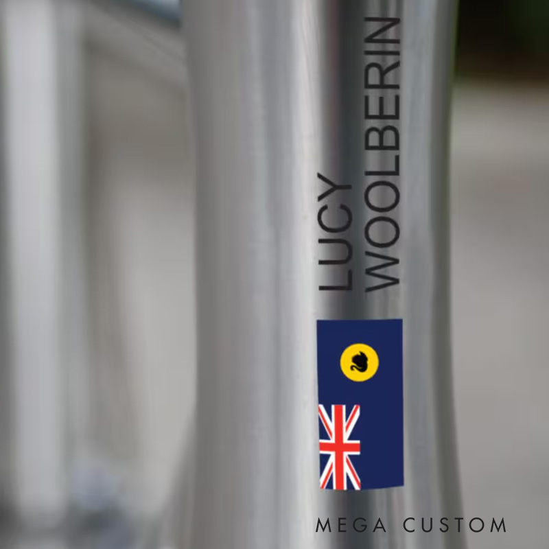 Personalized Custom Flag Name Bike Decals Cycling Stickers for Bicycle Riding Lovers