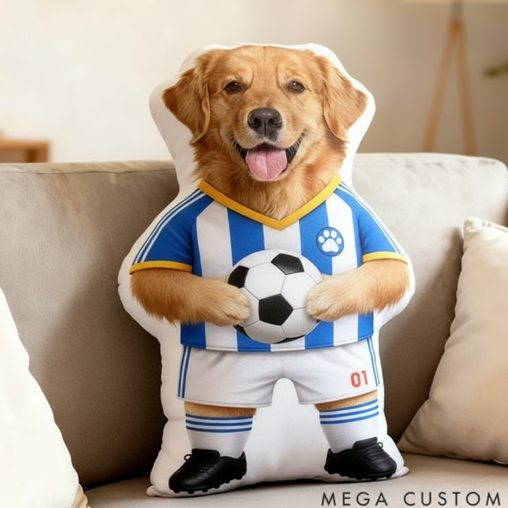 Personalized Pet Lover Sports Themed Custom Photo Cute Pillow