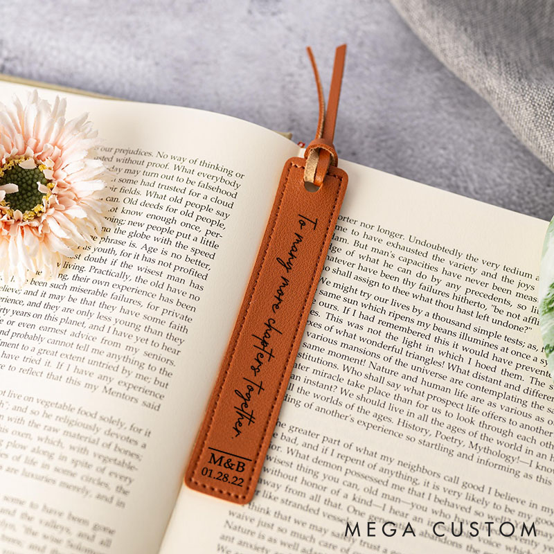 Personalized 3 years anniversary gift Bookmark Couple Third anniversary gift Leather Bookmark Anniversary Gift Bookmark for Him Gift for Her