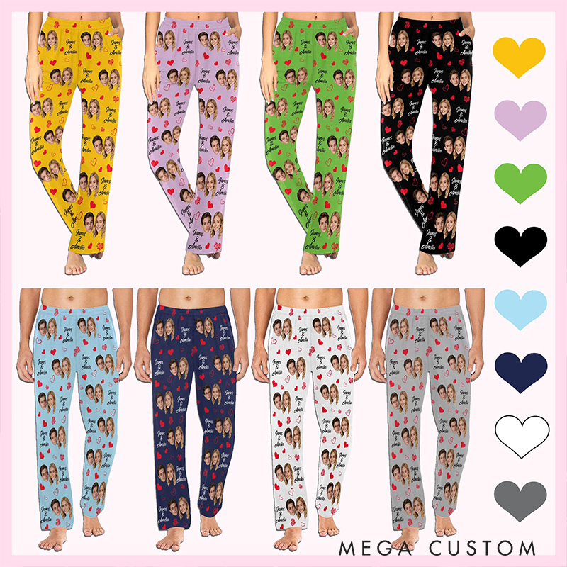 Personalized Photo Pajamas Costom Photo Pajamas for Boyfriend Girlfriend Christmas Gift for Wife Husband Gift For her