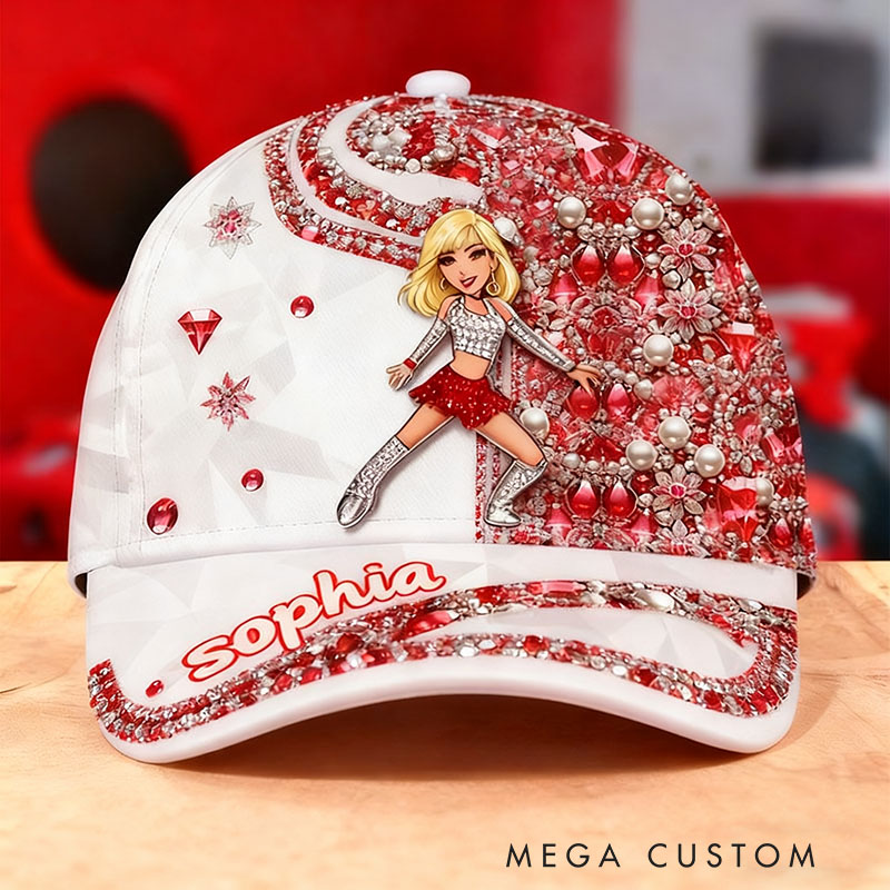 Personalized Graphic 3D Print Dancer Baseball Cap with Your Name Hair Color for Dance Lover Perfect Gift for Shopping Dancing and Parties