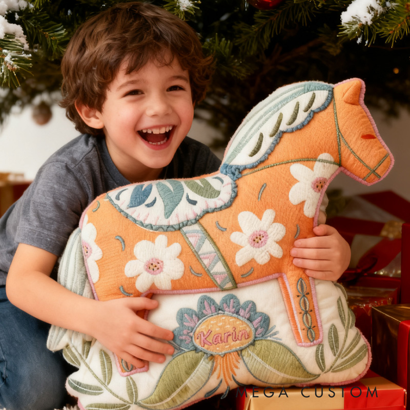 Personalized Equestrian Horse Girl Graphic 3D Print Pillow for Riding Enthusiasts Horse Lovers Rider Racing Soft and Funny Home Decor