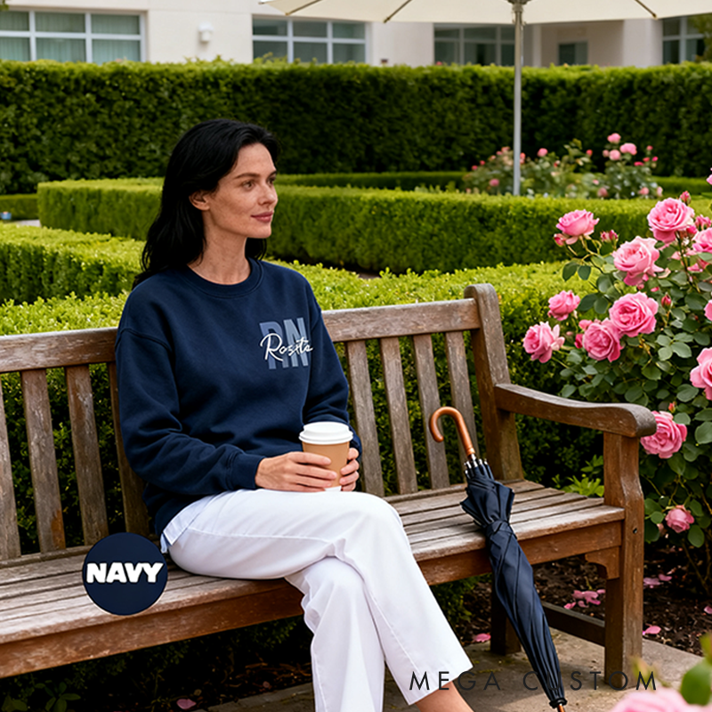 Personalized RN Nurse Sweatshirt Custom Name Design Sweatshirt