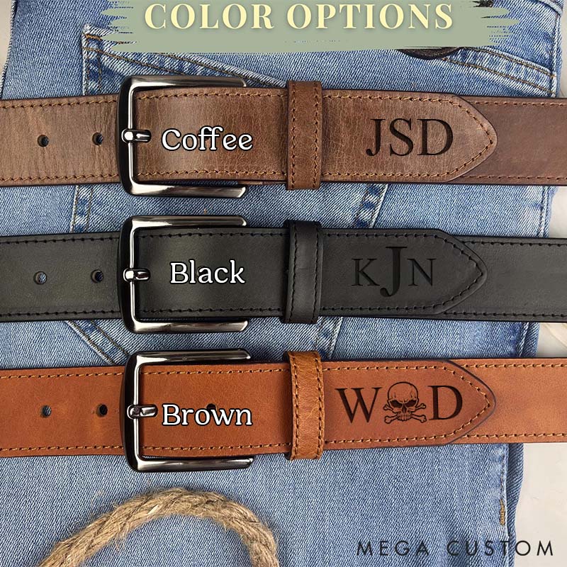 Personalized Leather Belt for Husband Christmas Valentines Day Gift for Husband Unique Boyfriend Gift Anniversary Gift