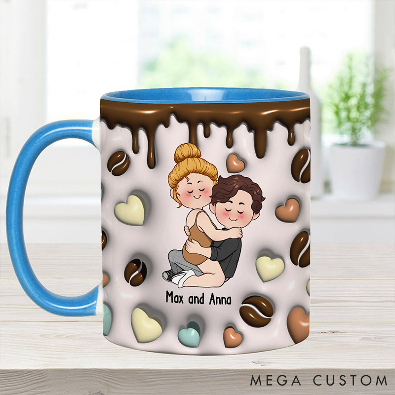 Personalized Couple I Like You How I Like My Coffee Hot and Inside Me Ceramic Mug Cute Sex Mug Valentine's Day Gift for Him Her Boyfriend Girlfriend