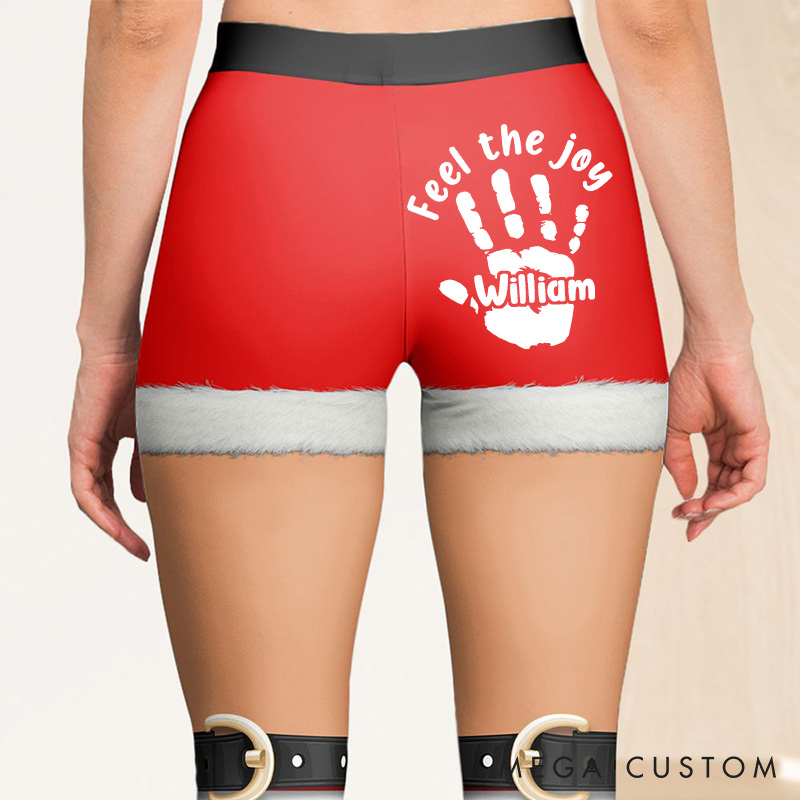 Personalized Funny Girlfriend Wife This Ass Belongs To Boyfriend Husband Leggings Woman Christmas Elf Leggings with Man Name Christmas Gift for Her