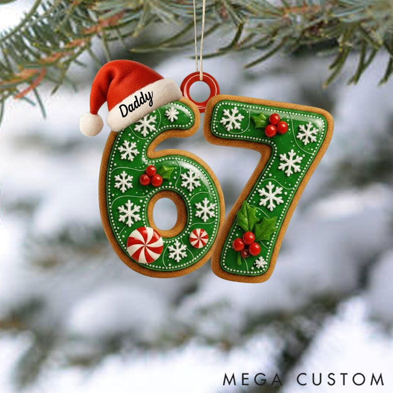 Personalized Six Seven Christmas Ornament Custom Name Christmas Ornament for the whole family