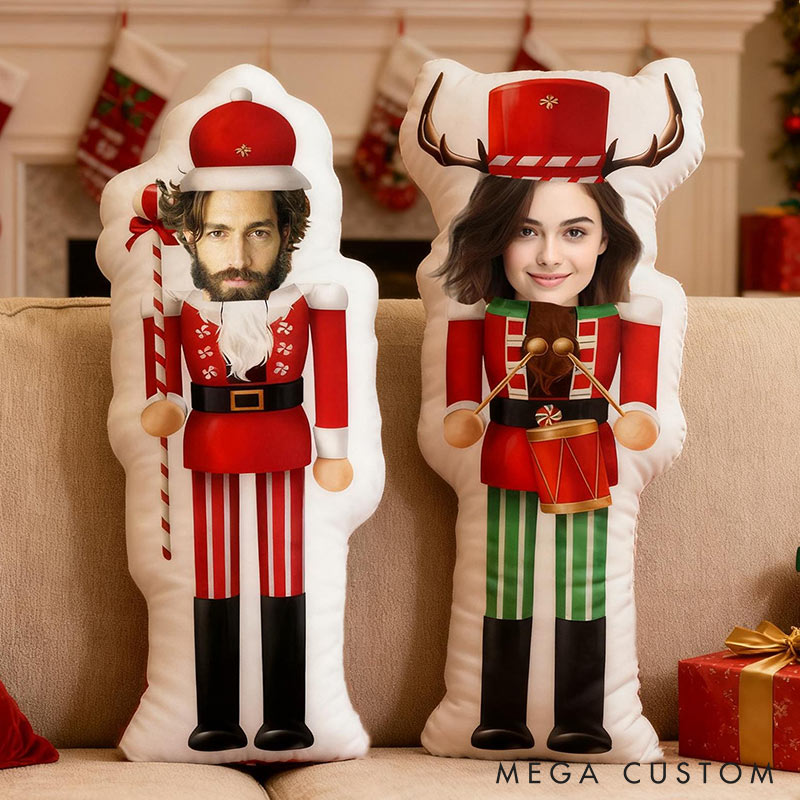 Personalized Christmas Funny Custom Face Photo Pillow for Couple for Girlfriend Boyfriend Valentine's Day Gift Christmas Gift for Husband Wife 