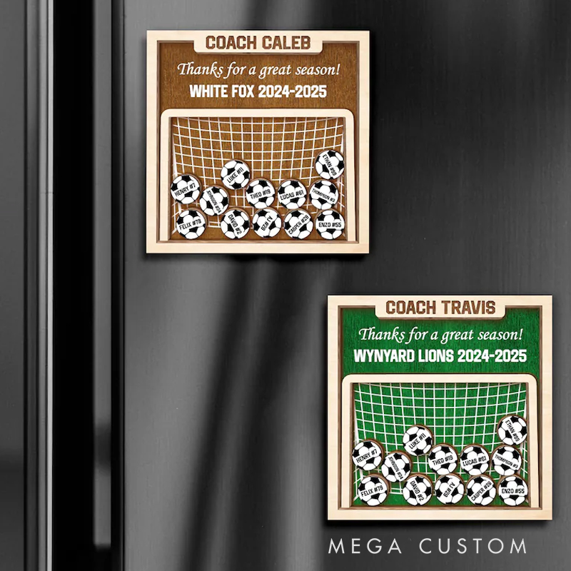 Personalized Soccer Coach Shaker Ornament: End Of Season Thank You Coach Gift