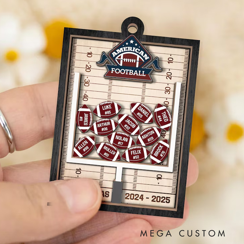 Personalized Shaker Football Coach Ornament: End Of Season Football Team Gift