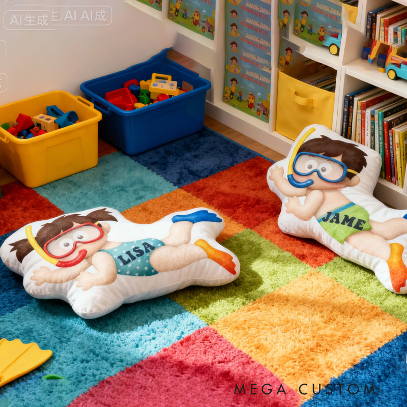 Personalized Diving Pillow Throw Pillow Graphic 3D Print Swimming Fitness Decoration Pillow Exercise Sport Pillow Female Swimmer Holiday Gift Custom Swim Pool Keepsake for Kids or Teens Swimming Lovers