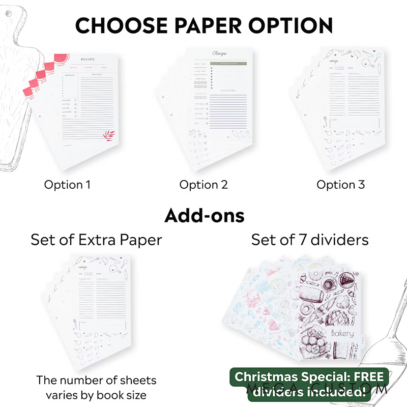 Personalized Gifts for Her Recipe Book Wooden Binder Mom Christmas Gifts Custom Cookbook Mom Birthday Gift Home Kitchen Gift for Women