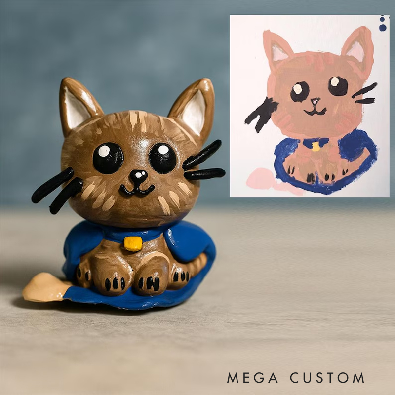 Personalized Custom 3D Printed Child Art: Unique Hand-Painted Gift