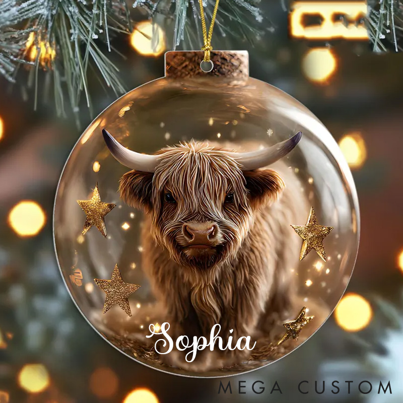 Personalized Pet Lover Cute Animal Christmas Ornament