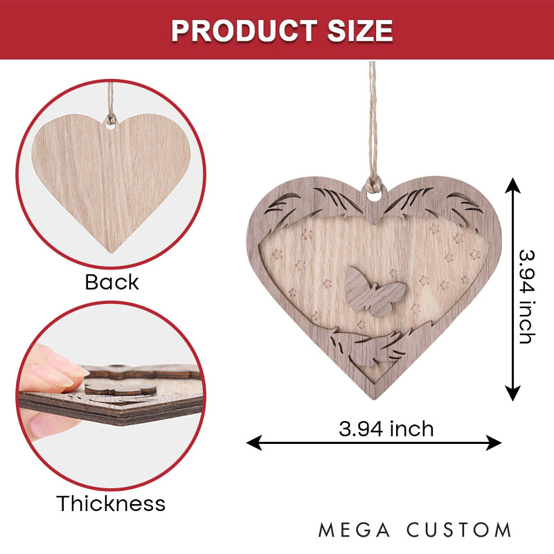 Personalized Memorial Ornament Always And Forever In Our Hearts Memorial Ornament Heart Shaped Wood Christmas Ornament Sympathy Gift