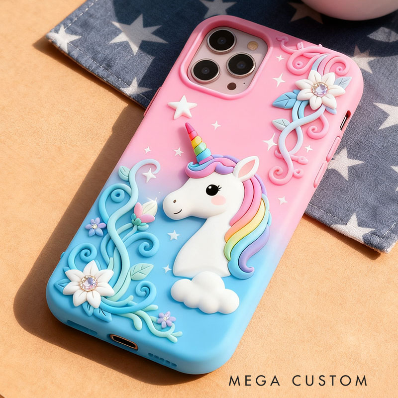 Magic Dream Horse 3D for iPhone 17 16 15 14 13 Pro Max Silicone Phone Case Cover