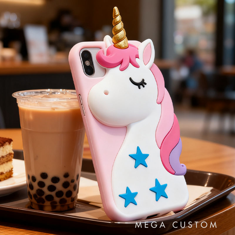 White Dream Horse 3D for iPhone 17 16 15 14 13 Pro Max Silicone Phone Case Cover
