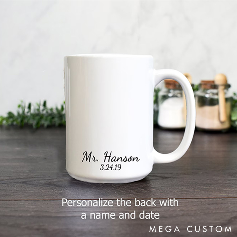 Personalized Couple Mr Mrs Cat Design Mug Custom Funny Cat Mug for Couple Valentine's Gift for Husband Wife Funny His and Hers Mugs