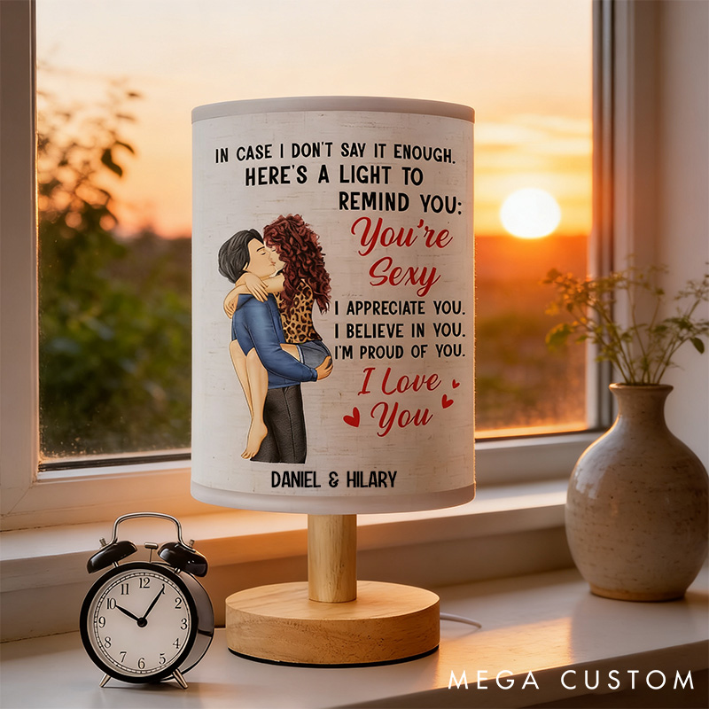 Personalized Fabric Lamp for Couple From Our First Kiss Till Our Last Breath Lamp Custom Valentines Gift for Husband Wife Anniversary Gift
