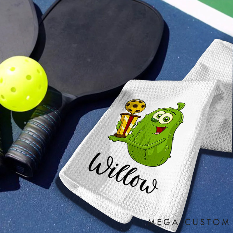 Personalized Pickleball Towel with Custom Name and and Premium Sports Design for Players