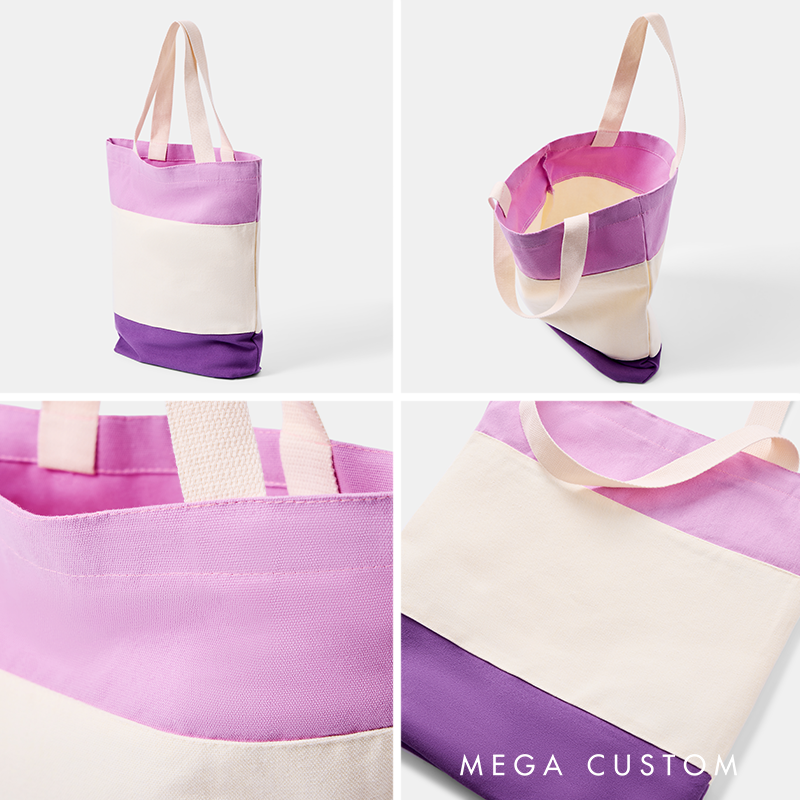 Personalized Racing Tri Color Canvas Tote Bag Custom Hot Girl Design Tote Bag 