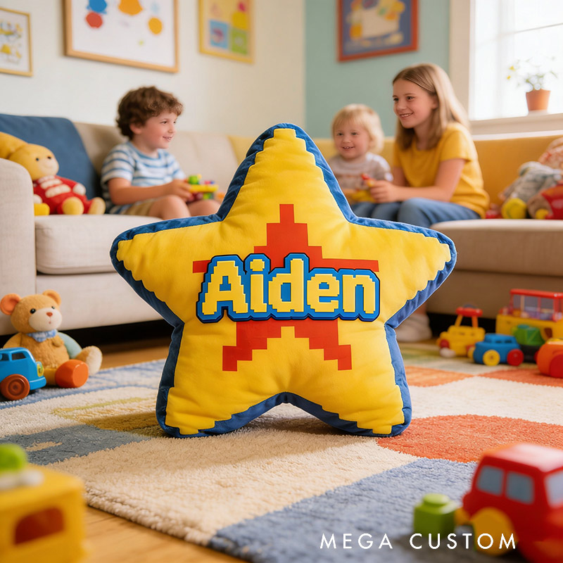 Personalized Star Shaped Pillow for Game Lovers Plush Pillow Christmas Birthday Party Gift for Kids