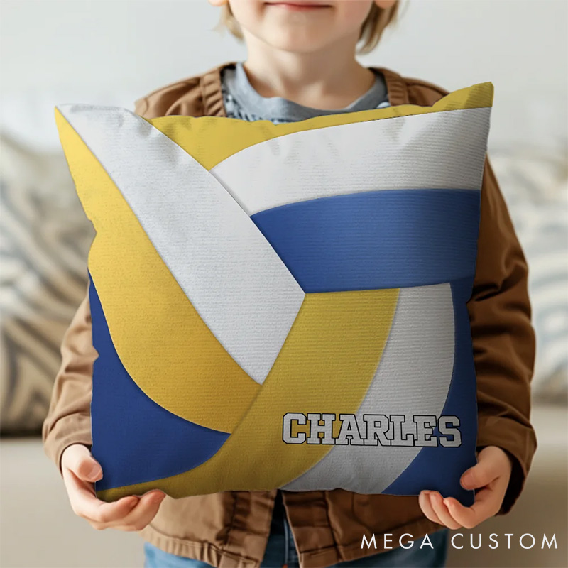 Personalized Sport Throw Pillow with Custom Team Name and Player Name for Fans