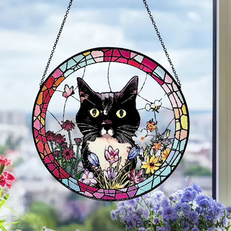 Personalized Pet Lover Custom Pet Portrait Sun Catcher