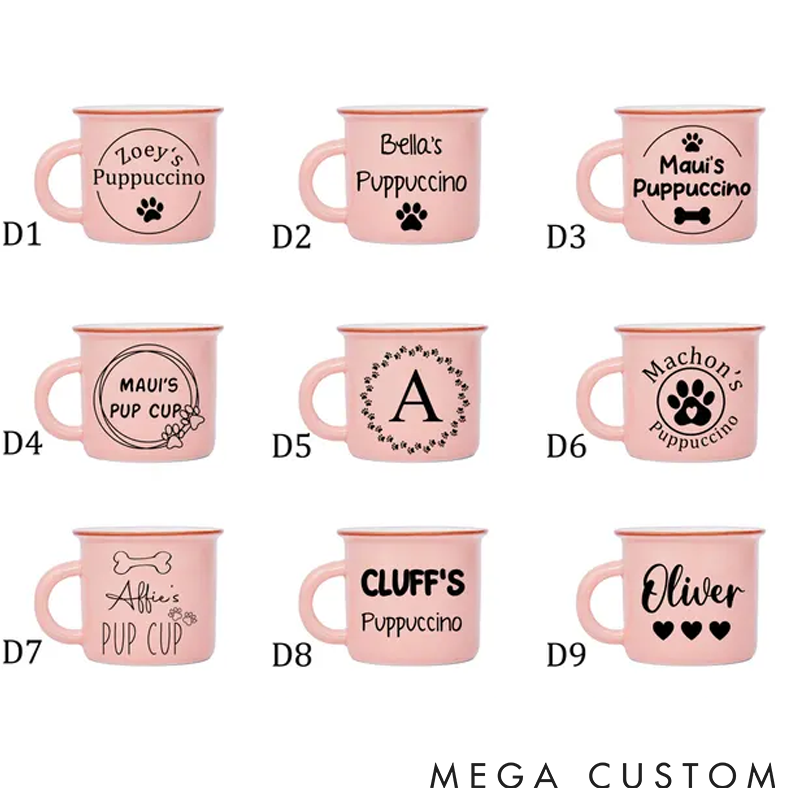 Personalized Pet Lover Pet Pup Cup Reusable Pup Cup Puppuccino Mug