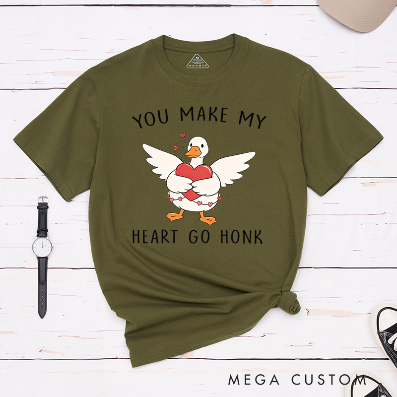 Personalized Pet Lover You Make My Heart Go Honk T-Shirt