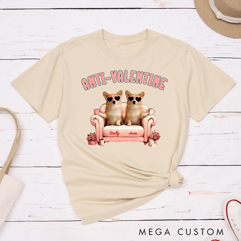 Personalized Pet Lover Anti Valentine Club T-Shirt