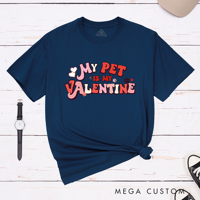 Personalized Pet Lover Funny Valentine Pet and Moon T-Shirt