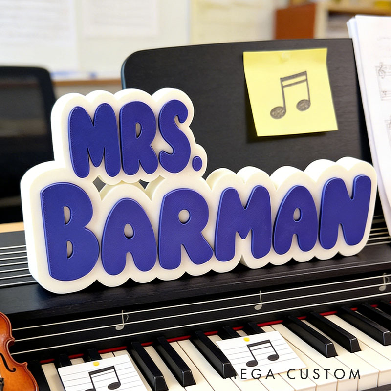 Personalized 3D Teacher Desk Name Plate Custom Name Perfect Back to School Teacher Holiday Gift