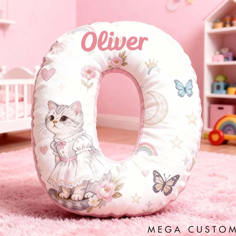 Personalized Cat Lover Adorable Cat Graphic 3D Print Pillow