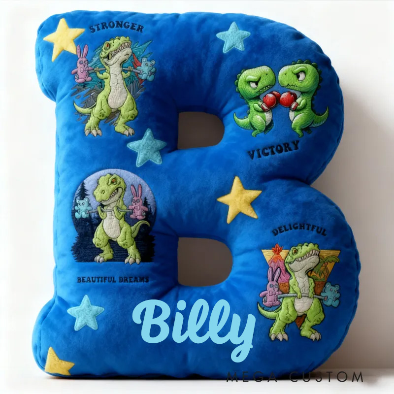 Personalized Dino Lifting Letter Pillow Graphic 3D Print Trainer Fitness Planner Decoration Letter Pillow Exercise Sport Gym Sublimation Design Lift Heavy Shit Gym Rat Weightlifting Pillow for Kids Gym Lovers