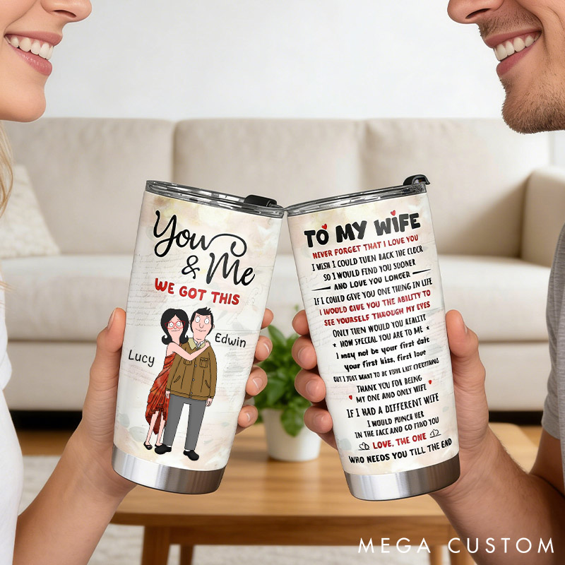 Personalized Couple Tumblers You & Me We Got This Custom Gifts for Couple Tumbler for Husband Wife Anniversary Valentine's Gift
