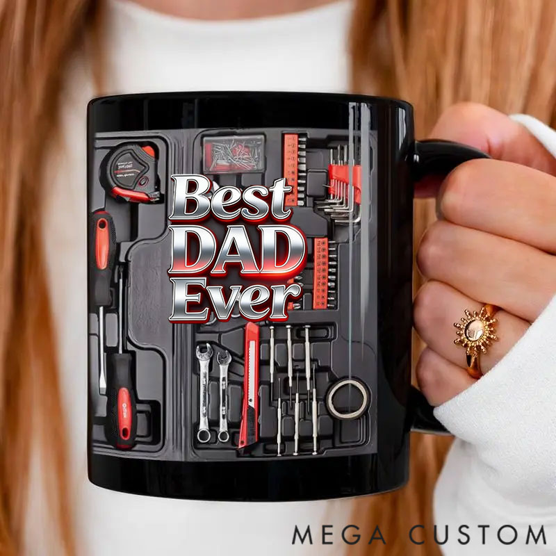 Personalized Funny Coffee Mug Unique Gifts for Best Dad Ever, Best Grandpa Ever