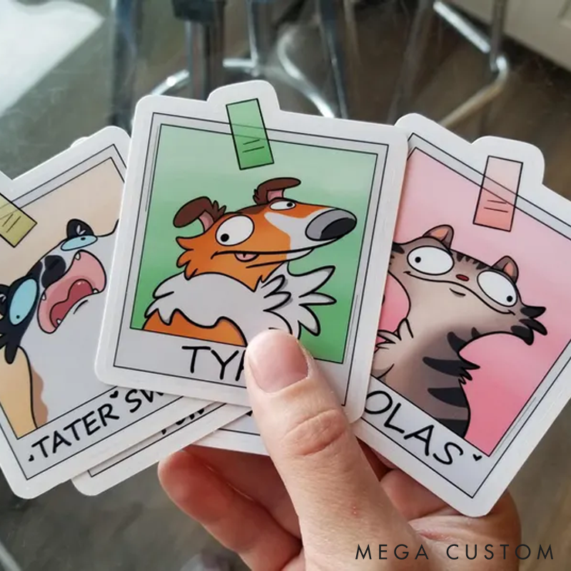 Personalized Pet Lover Funny Pet Photo Image Stickers