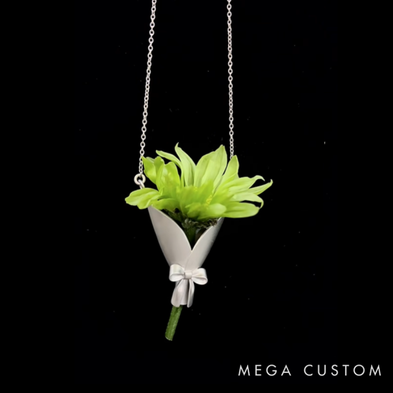 Personalized Customizable Floral Necklace Refreshing Vibe Unique Gift Choice DIY Flower Bouquet Pendant for Her