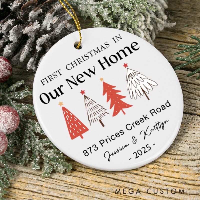 Personalized New Home Ornament First Christmas in Our New Home Ornaments Our New Home Ornament 2025 New House Christmas Ornament Housewarming Gift
